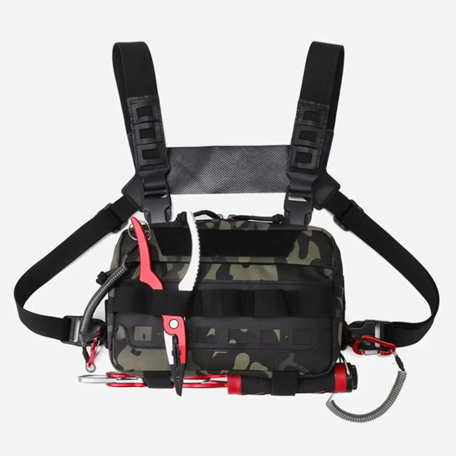 Fishing Tackle Chest Rig Backpack Fanny Pack Fishing Lures Utility Outdoor Camping Hiking Shoulder