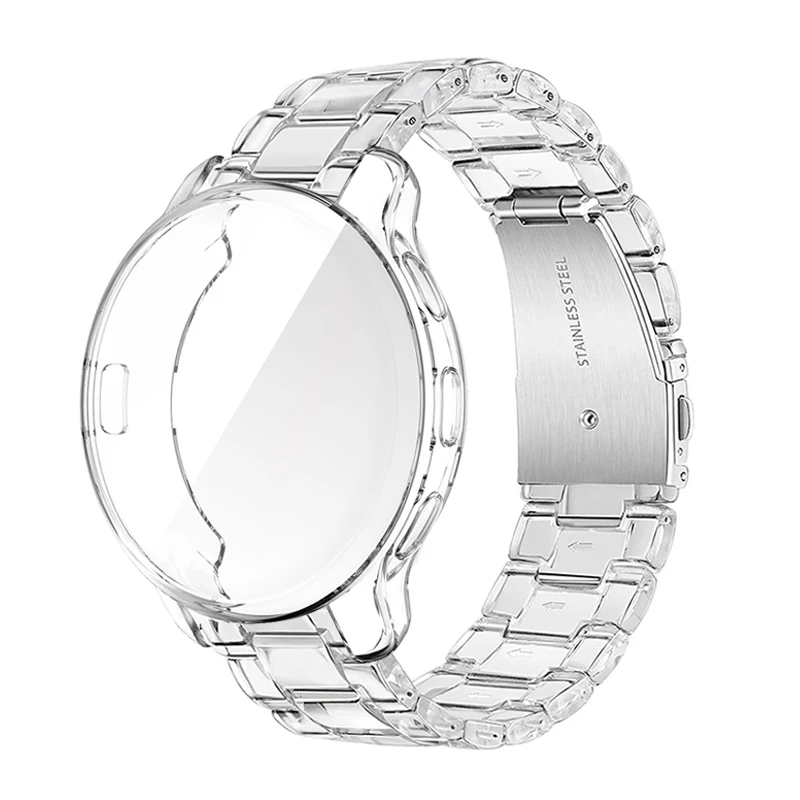 

Transparent Strap + Case Protector For Garmin Venu 2 Plus WatchBand Clear Resin Bracelet For Garmin Vivoactive 4 Protector Cover
