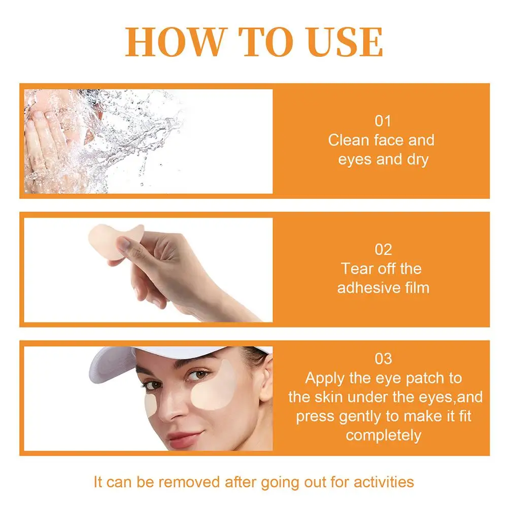 5pairs Facial Sun Protection Patch Anti UV Moisturizing Nourishing Fade Spots Eye Mask For Outdoor Sports P5E4