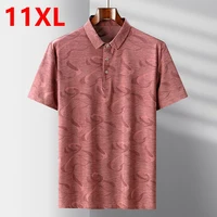 Polo d'été à manches courtes pour hommes, grande taille, 9XL, 11XL, haut décontracté ample 1