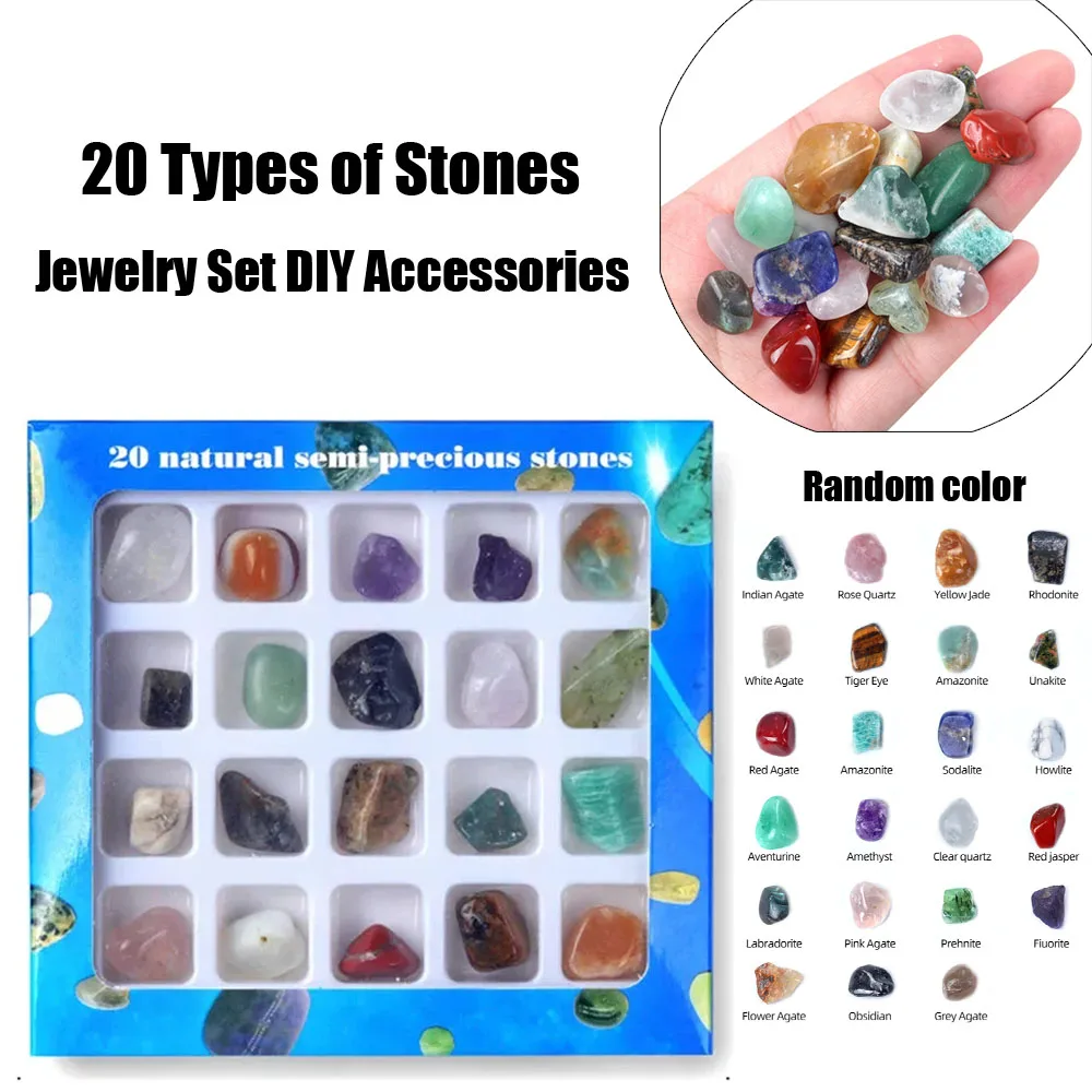 20-Piece Square Chakra Crystal Set 1