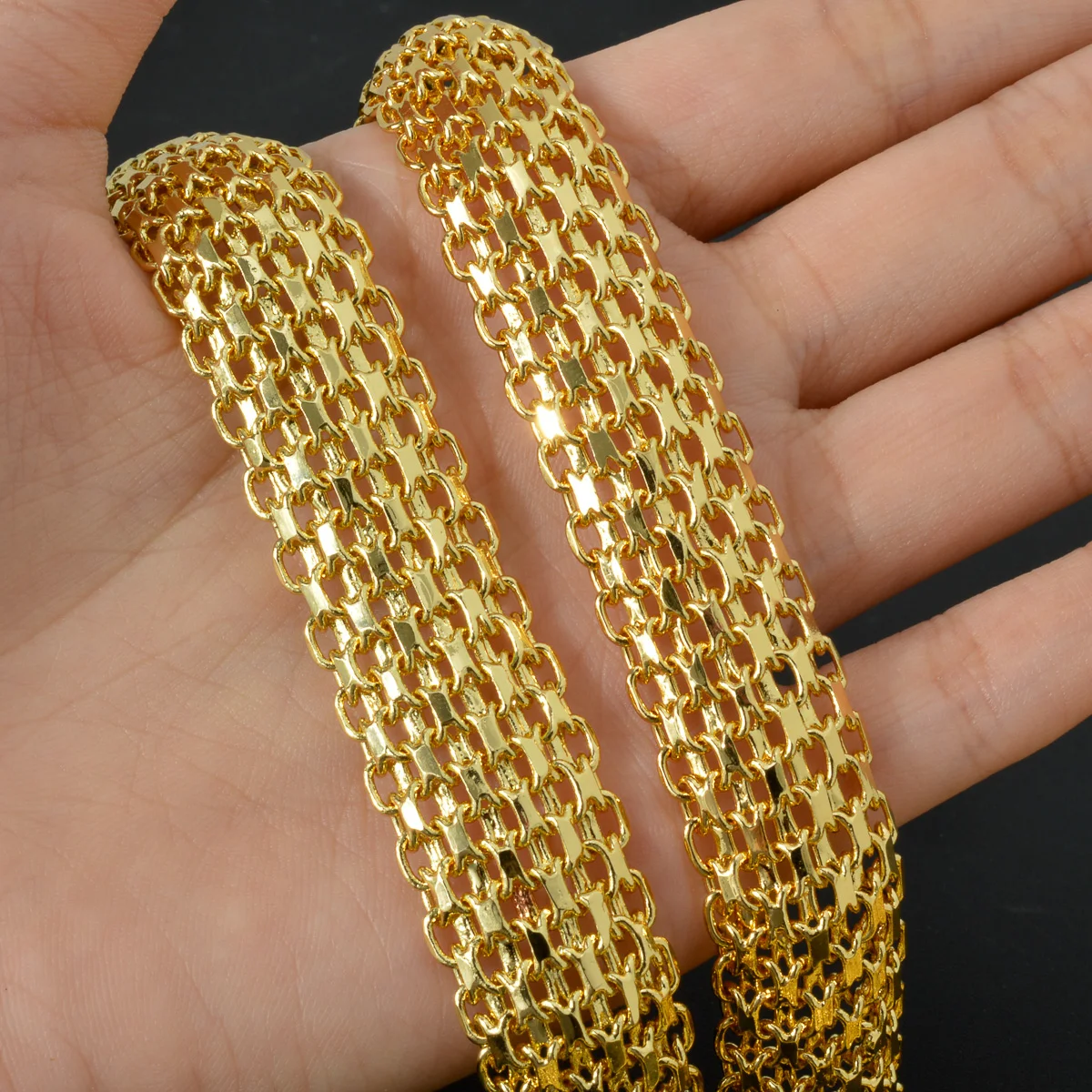 Italian Multi Strand Rope Bracelet 14K Yellow Gold 7.5