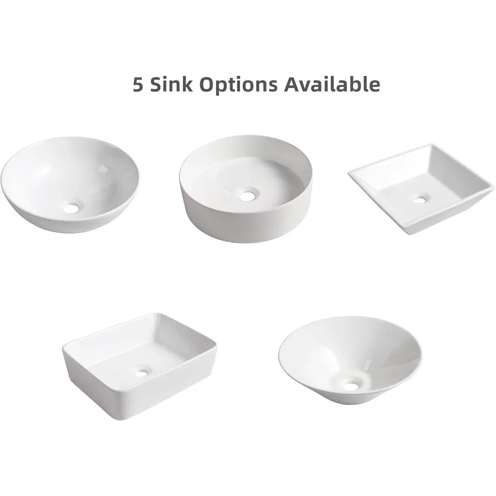 Bathroom vanity cabinet,30" Floating Bathrooms Vanity With Sink,With Marble Top And Round Ceramic Vessel Sink,Bathroom Dresser