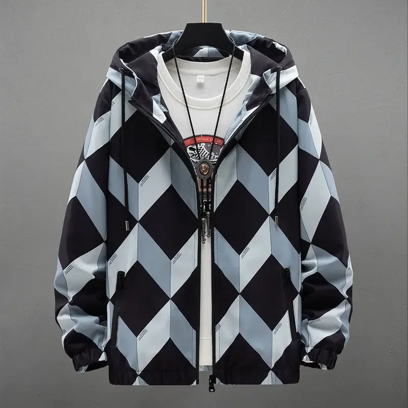 thumbnail image 1 of Parkas Abrigos Acolchados Masculinos Estampados Chaqueta de Plumón con Capucha para Hombre Acolchado Tendencia 2024 en Promoción Acolchado Invierno Exterior Nuevo y Corea Frío, 1 of 4