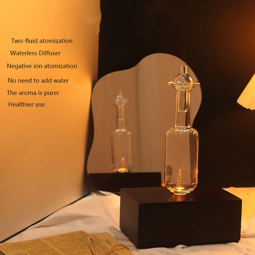 Description Picture 5 of itemGlass Bottle Essential Oil Diffuser USB Waterless Home Air Aroma Diffuser 2600mAh Battery Spray Fragrance Machine For Office