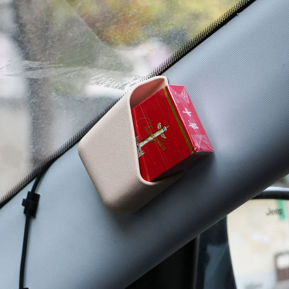 2pcs/set Car Universal Pillar Storage Box IC Card Holder Phone Cigarette Glasses Cigar Holder Container Case Organizer Acc. 5