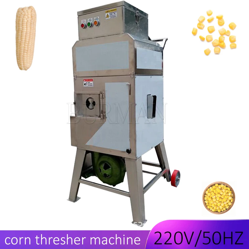 

High Speed Corn Thresher Commercial Corn Threshing Machine Fresh Corn Grain Separator Machine 220V