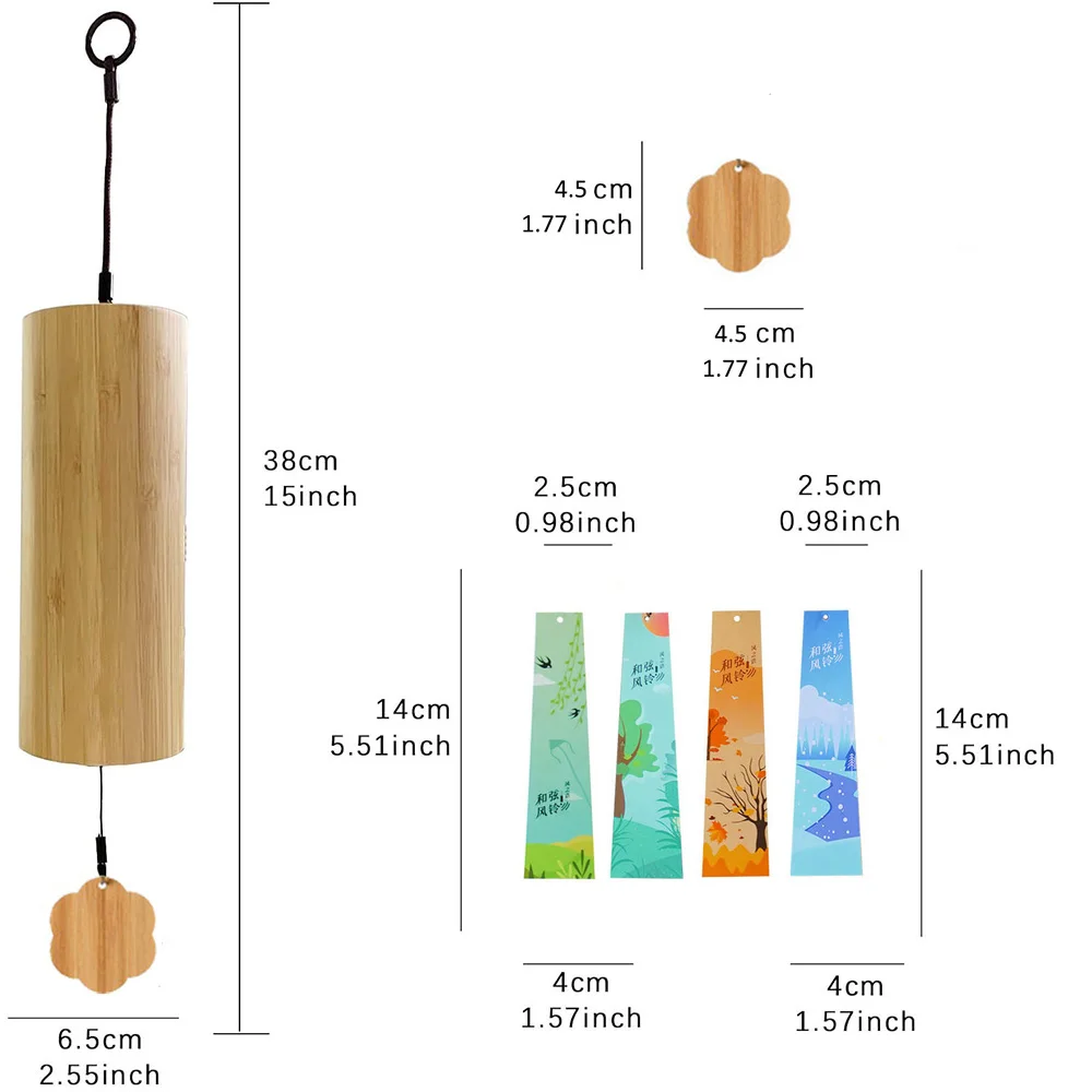 Enhanced Bamboo Wind Chime for Outdoor Zen Meditation and Garden Ambiance