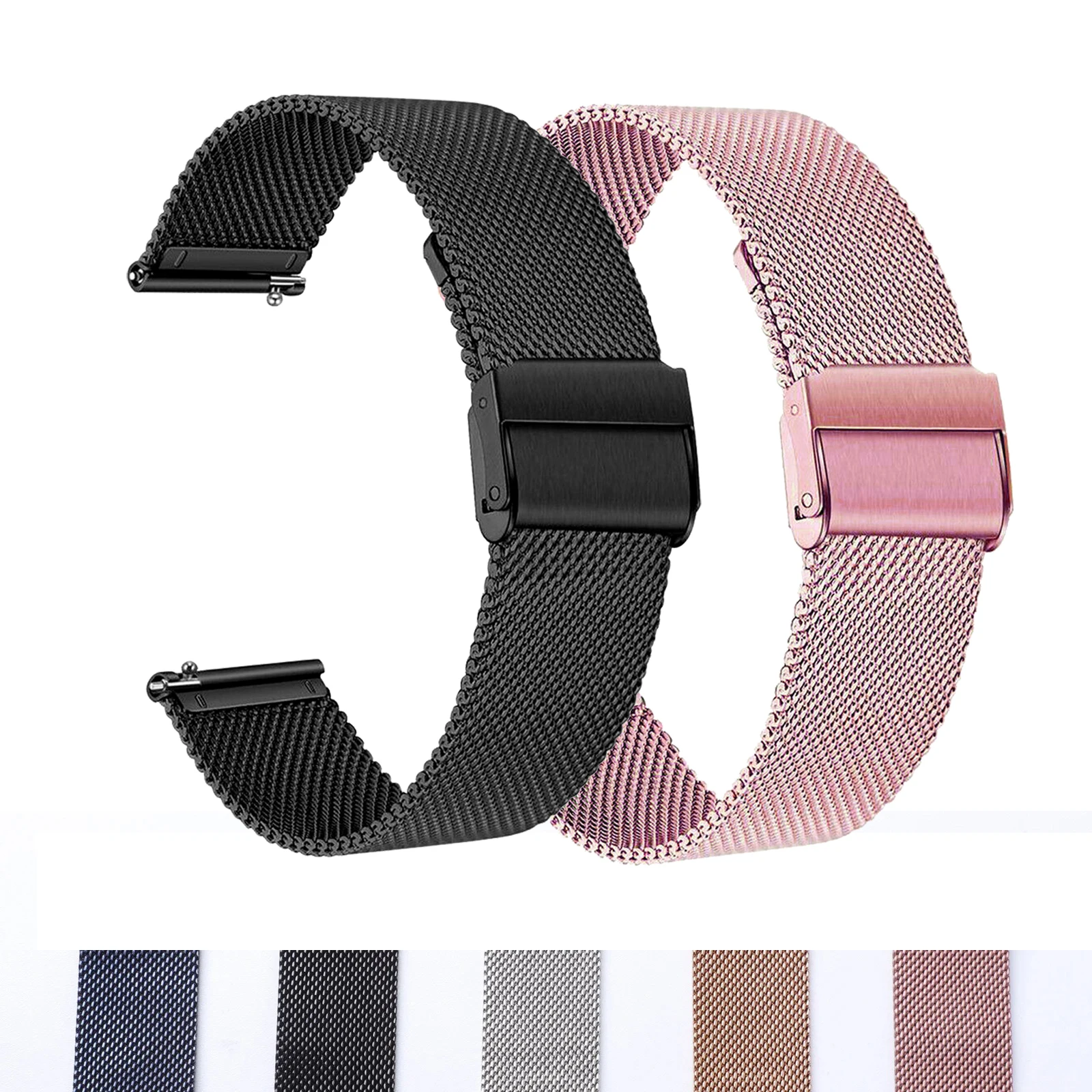 Elegant 18mm Metal Loop Strap - Women's Wrist Band Accessory