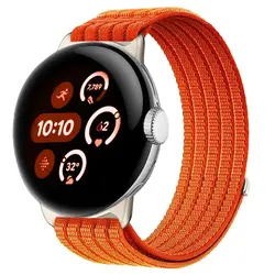 Nylon Sport Breathable Wristband for Pixel Watch - 45mm/41mm (1 Orange)