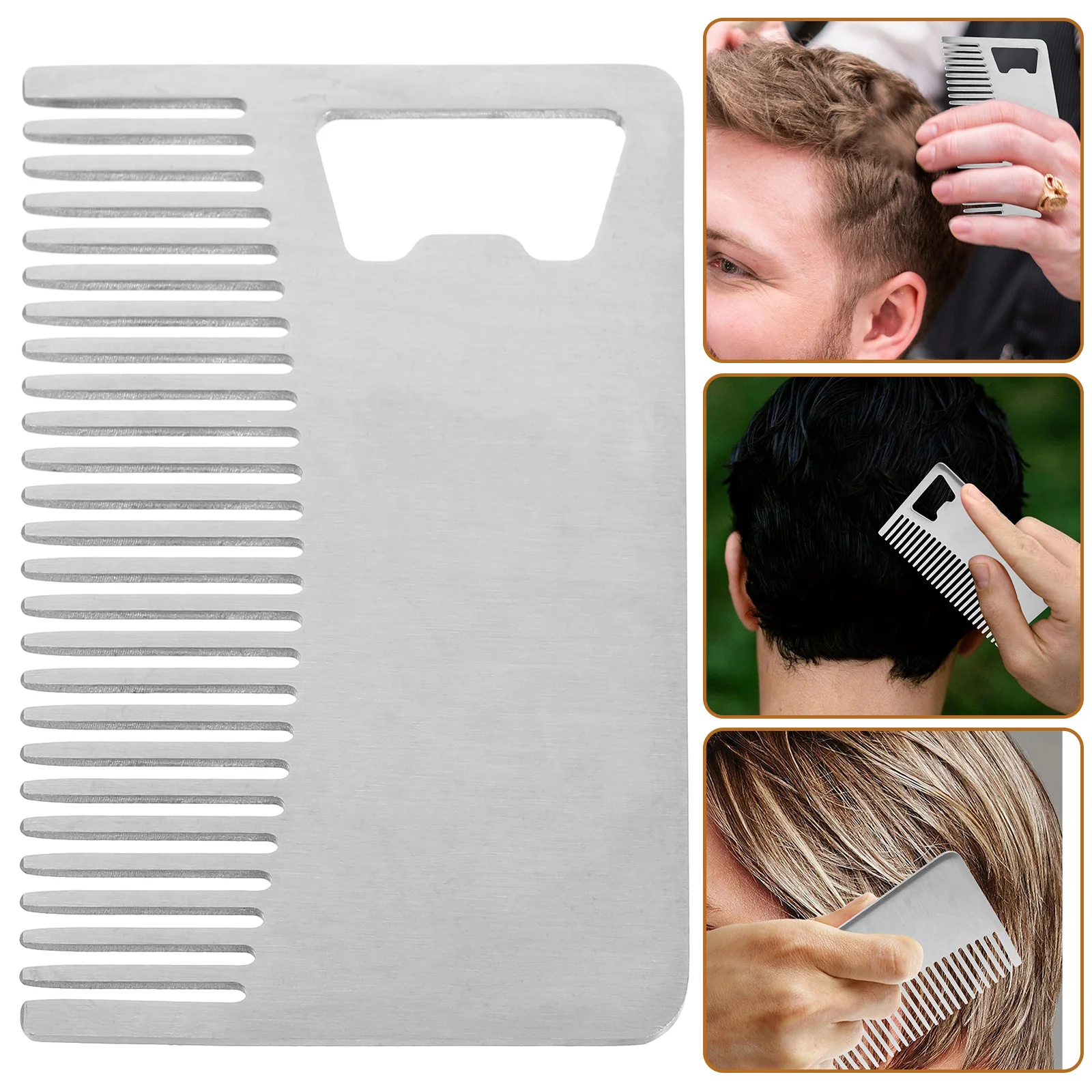 

Unbreakable Comb Travel Barber Brush Styling for Men Combs Stainless Steel Hair Stylist
