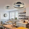 Ceiling Fans With Remote Control and Light LED Lamp Fan Smart Silent Ceiling Fans For Bedroom Living Room Decor Ceiling Lamp 2