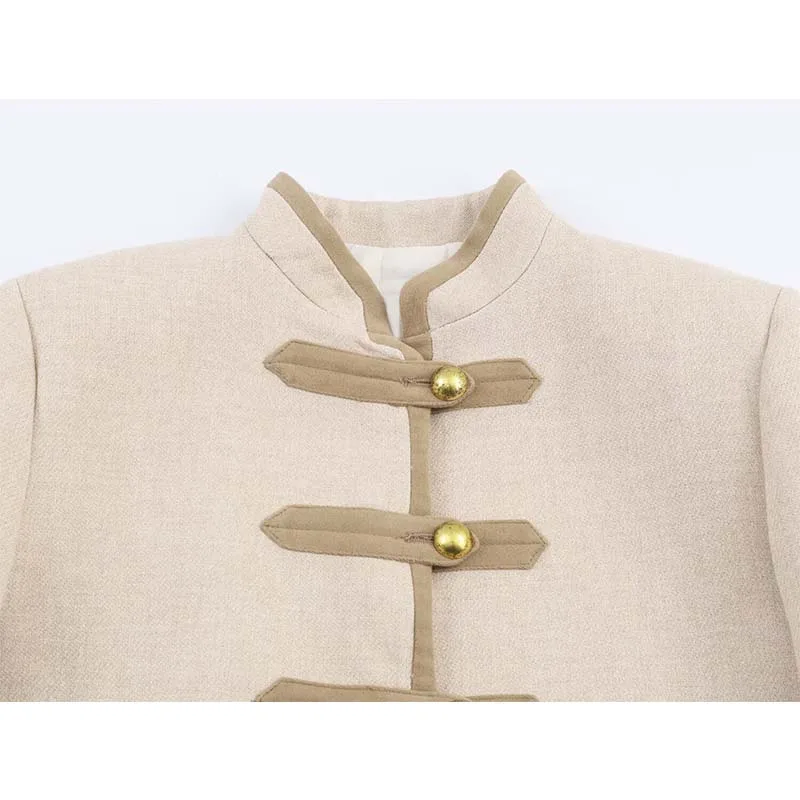 Women Jacket 2025 New Autumn Fashion Long Sleeve Jackets Coat Chic Rope Knot Buckle Female High Street Casual Outerwear ﻿