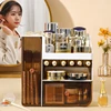 Makeup Organizer Brush Holder Cosmetic Storage Box with Dust Free Cover Portable Waterproof Lid Dust Proof Drawers for Lipstick 6