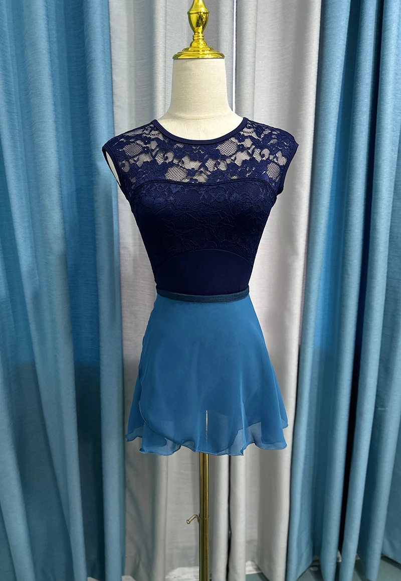 Damen Chiffon Ballettrock Kleiner Schürzen-Tutu Einfarbiger Übungs-Trikotrock Hochwertige Elegante Tanzkleidung für Erwachsene – Detail 21