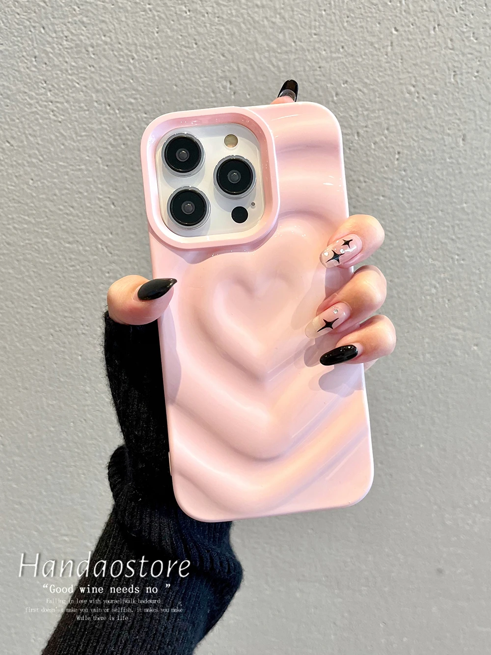 3D Heart Love Candy Color Shockproof Phone Case For iPhone