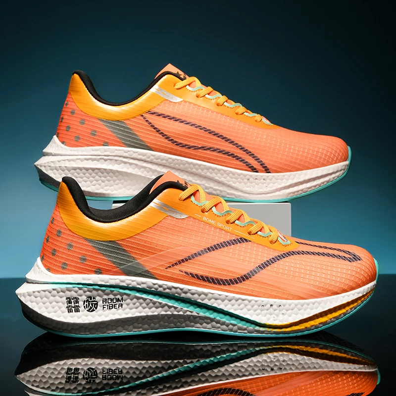3.0 Carbon Board Running Shoes Shock Absorbing and Breathable Marathon Racing Soft Sole Lightweight Men\'s Women\'s