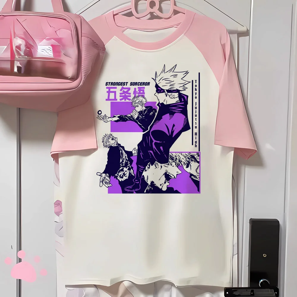 تي شيرت ساتورو جوجو للسيدات بتصميم مطبوع تي شيرت ع...