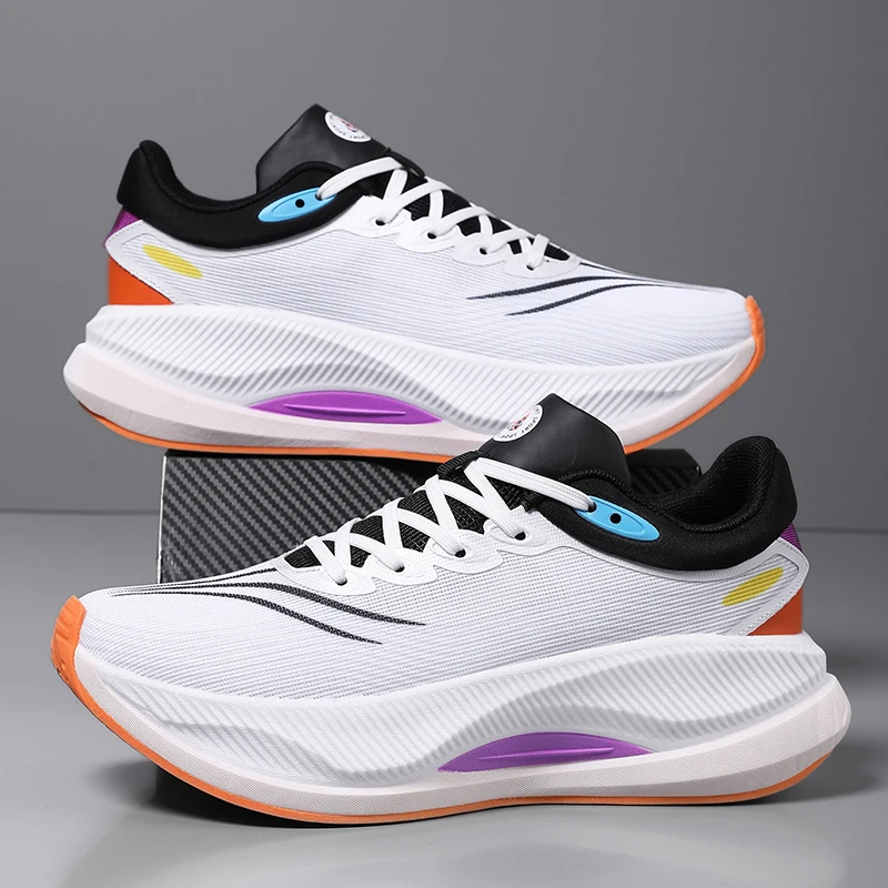 Men's New Professional Carbon Plate Sports Training Summer Running Shoes Outdoor Non-slip Shock-absorbing Tennis Shoes