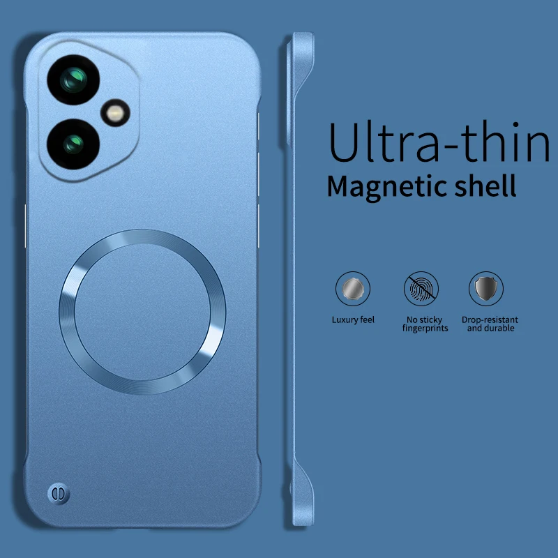 Ultra Thin Metallic Magnetic Magsafe Case - Frameless Cooling Hard Cover