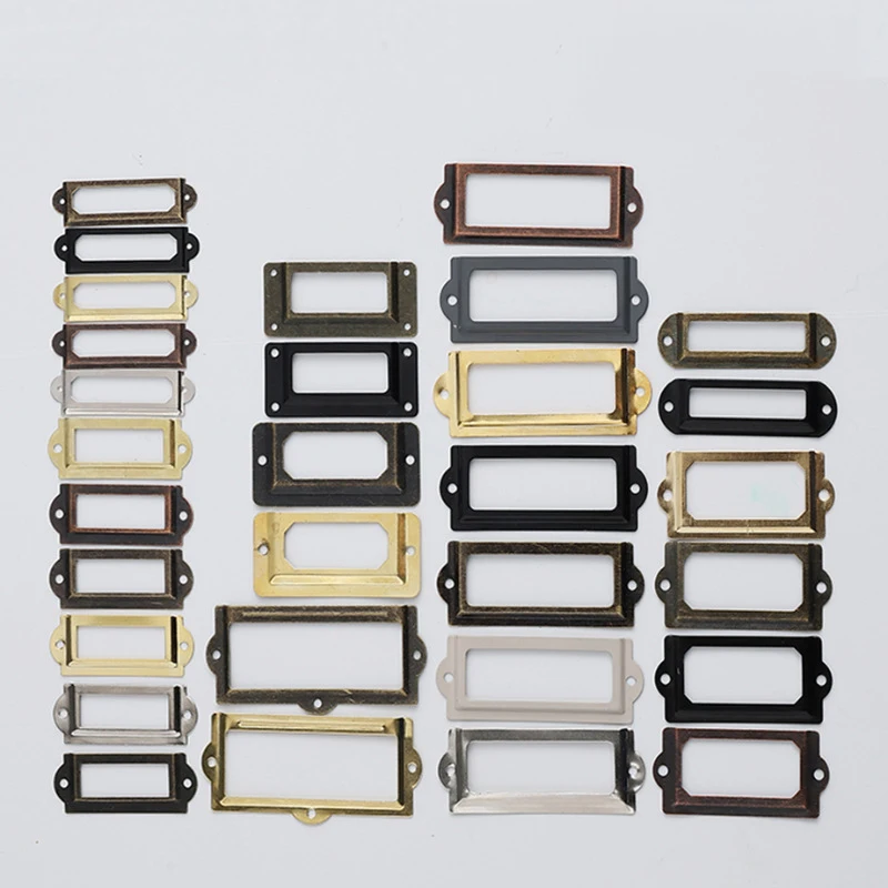 Vintage Label Holder Antique Library Card File Name Tag ID