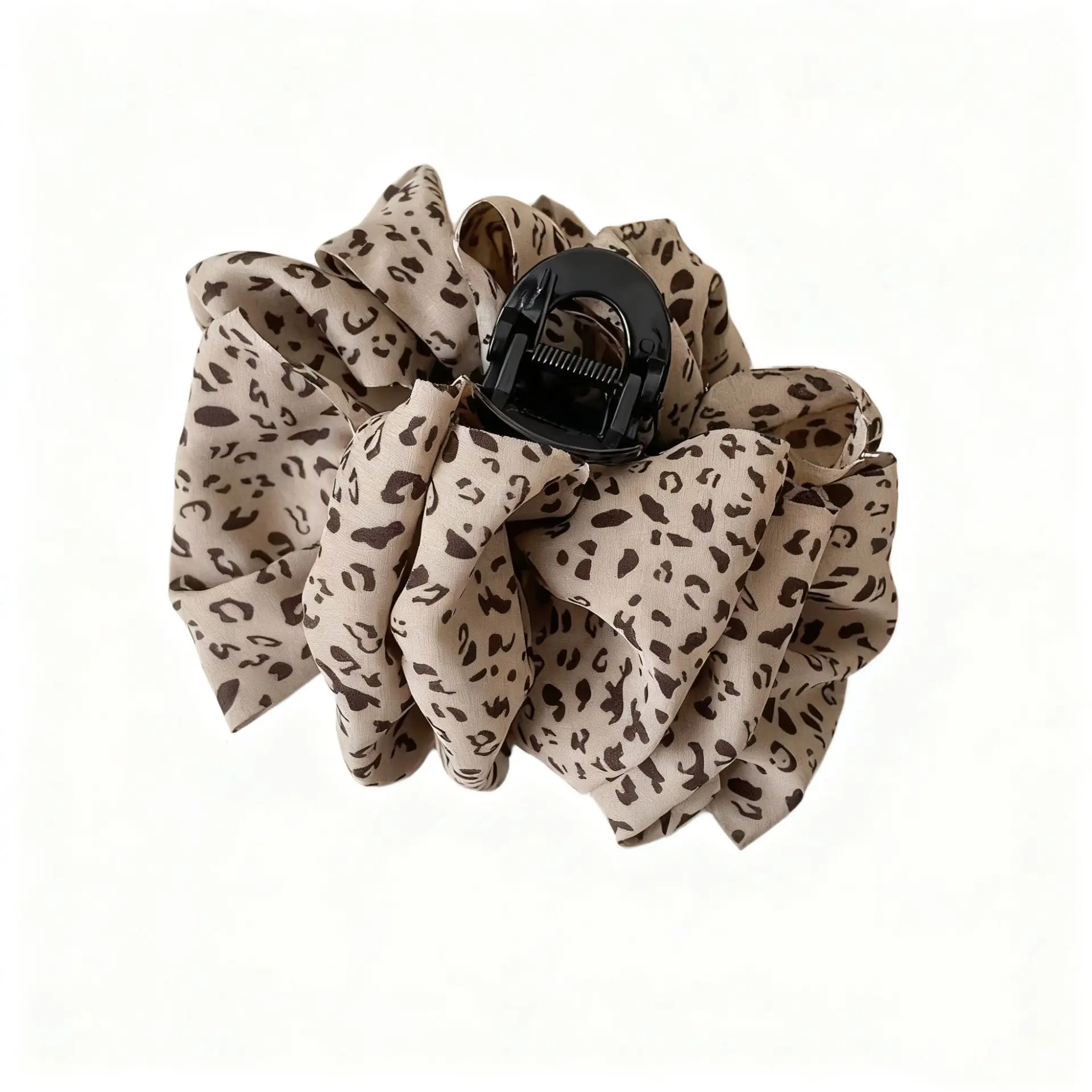 1PC Damen Herbst Winter Täglich Leopardenmuster Scrunchie Clips Set Mode Haarschmuck Stilvolle tägliche Haardekoration – Detail 1