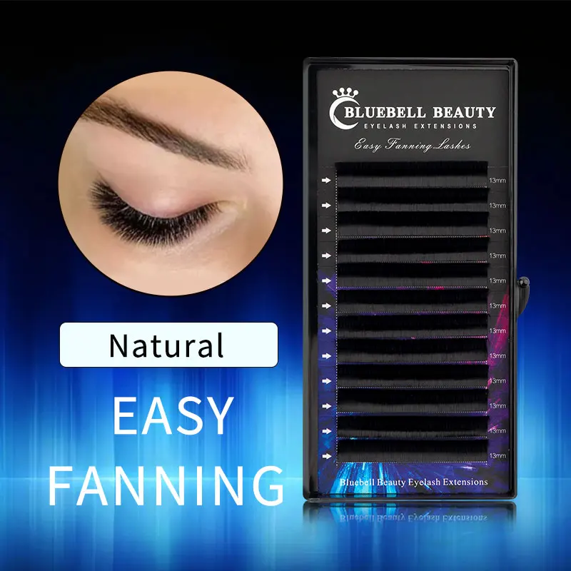

Bluebell Beauty Wispy Auto Fan, легкое завивание объема ресниц, легкий веер, кашемировые ресницы для наращивания, быстрый рост, Премиум авто-веер