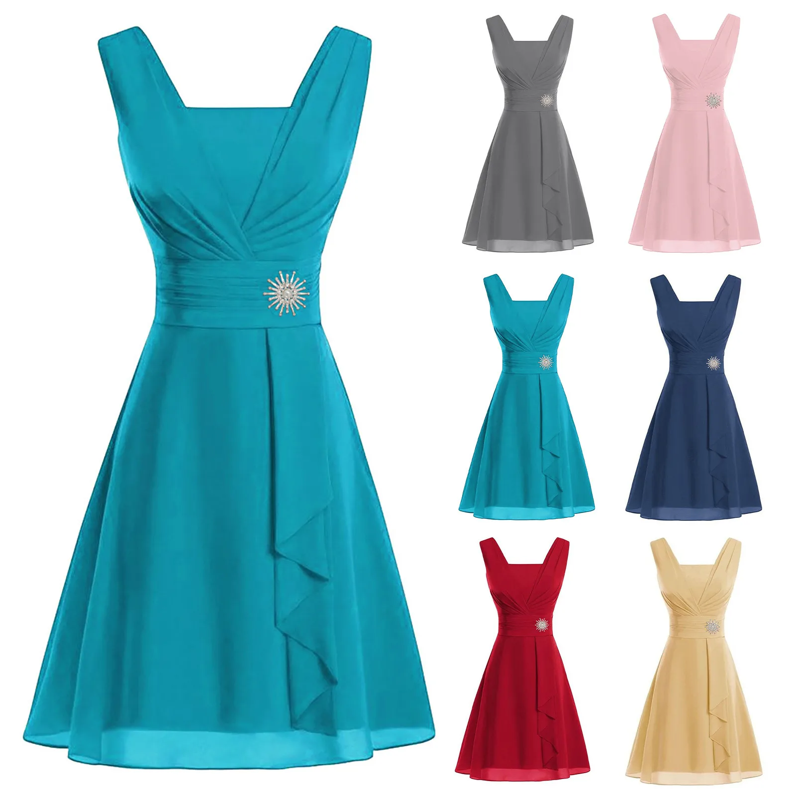 bridesmaid-wedding-party-dress-women-high-waist-cocktail-ball-formal