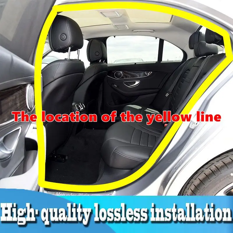 BMW 5 시리즈 E60 E61 520i 523i 525i 528i 530i 535i 전면 및 후면 도어 프레임 씰링 엣지 보호 스트립에 적합