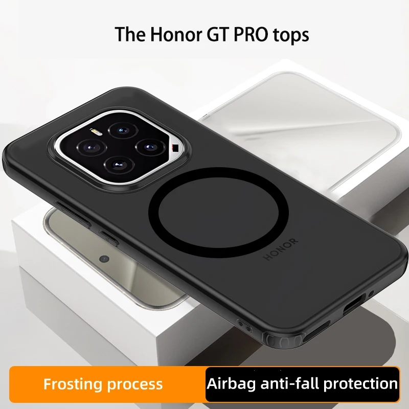 For Honor GT Pro Crystal Clear Magnetic Anti-Scratch Phone Case with Soft TPU and Camera Protection
