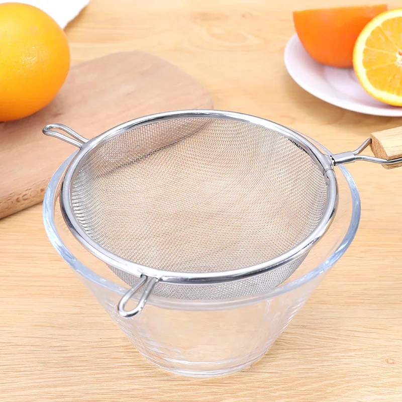 50 Teile/los Öl Splatter Bildschirm Edelstahl Feinmaschige Fett Splatter Schutz mit Holzgriff für Bratpfanne Werkzeuge – Detail 5