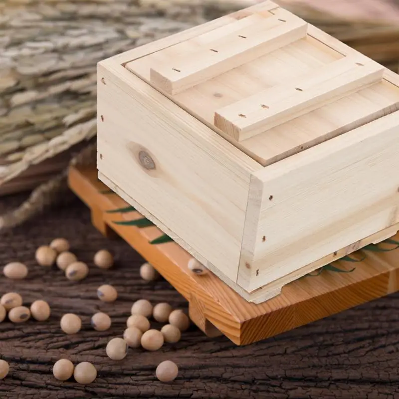 1pc Wooden Tofu Making Mold Household Tofu Maker Press Mold Wooden Tofu Press Mold Soybean Curd Maker