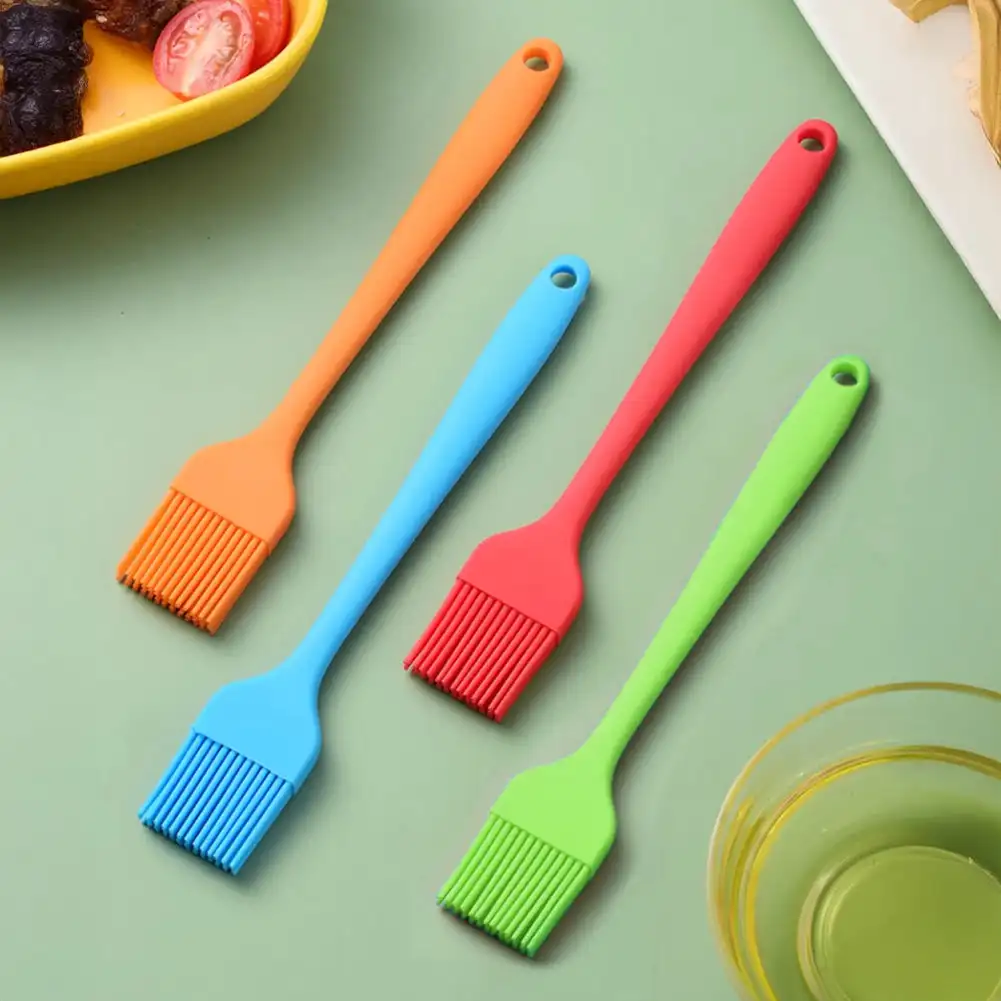 Silicone Barbeque Brush Cooking BBQ Basting Brush Upgrade Heat Resistant Pastry Brushes Oil Brush Cooking Baking and Grilling