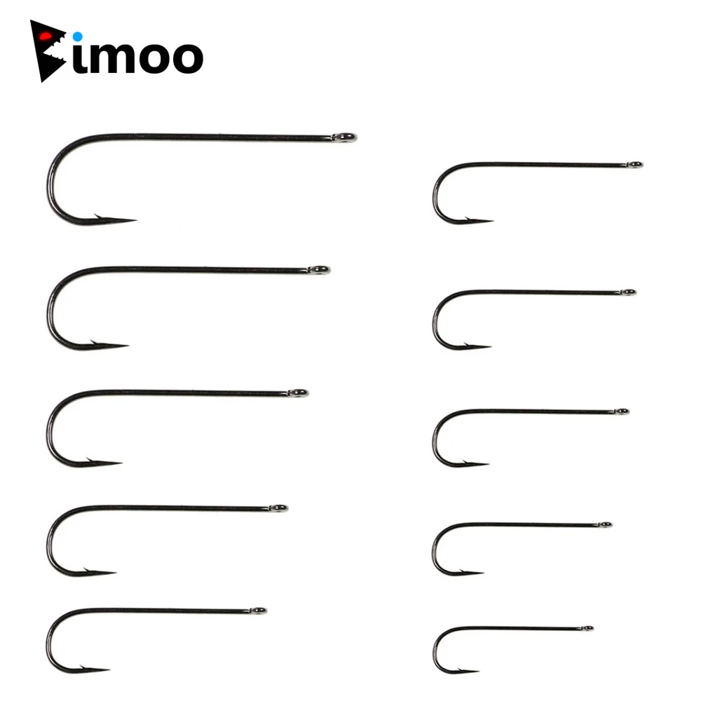 Bimoo 50PCS Aberdeen Long Shank Fish Hook Saltwater Fresh Water Fishing