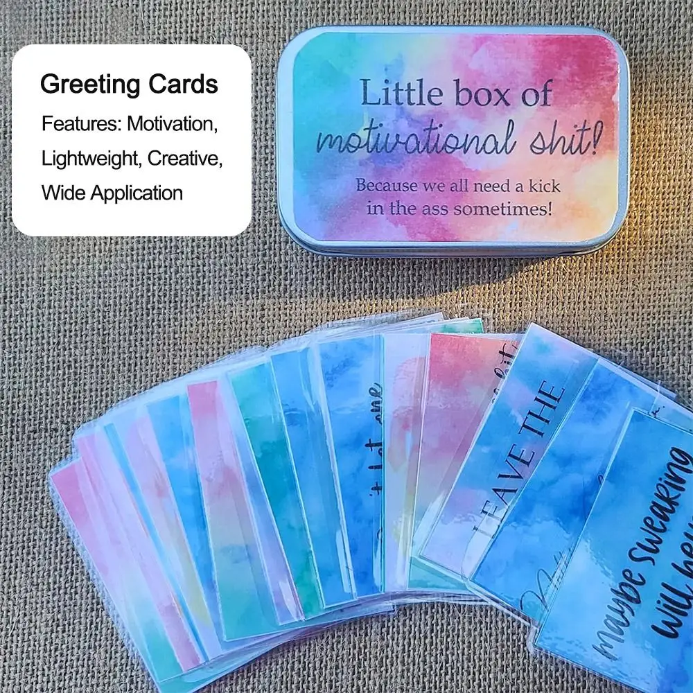 Biglietto Di Imballaggio Leggero Positivo Divertimento Incoraggiamento Biglietto Di Auguri Dichiarazione Biglietto Di Motivazione Biglietto Di Auguri