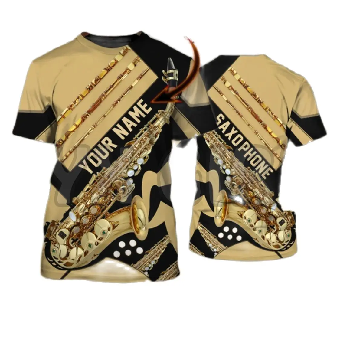 

Summer 2022 Vintage Saxophone Melodic Instruments 3D Print O Neck Short Sleeve Plus Size Oversized Baggy Band Lover Casual Top