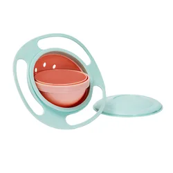 Spill-Proof 360° Rotating Gyro Bowl (Light green)