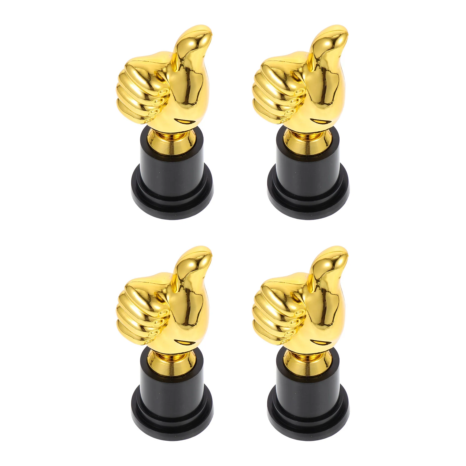 

Great Thumb Plastic Trophy Delicate Sports Game Commemorative Gold Decor School Rewarding Gold Decor Show