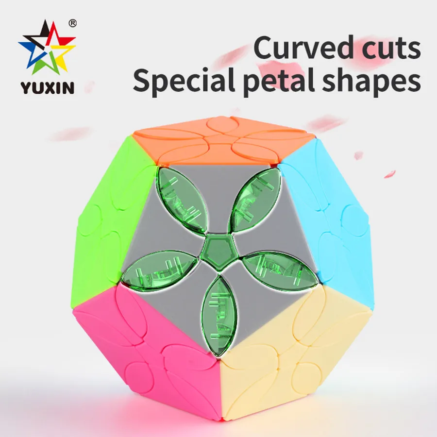 Yuxin Petals Megaminx Magic Puzzle Cubes Dodecahedron Cube 12 Faces Megaminx Toys Cubo Magico Educational Children toys 4