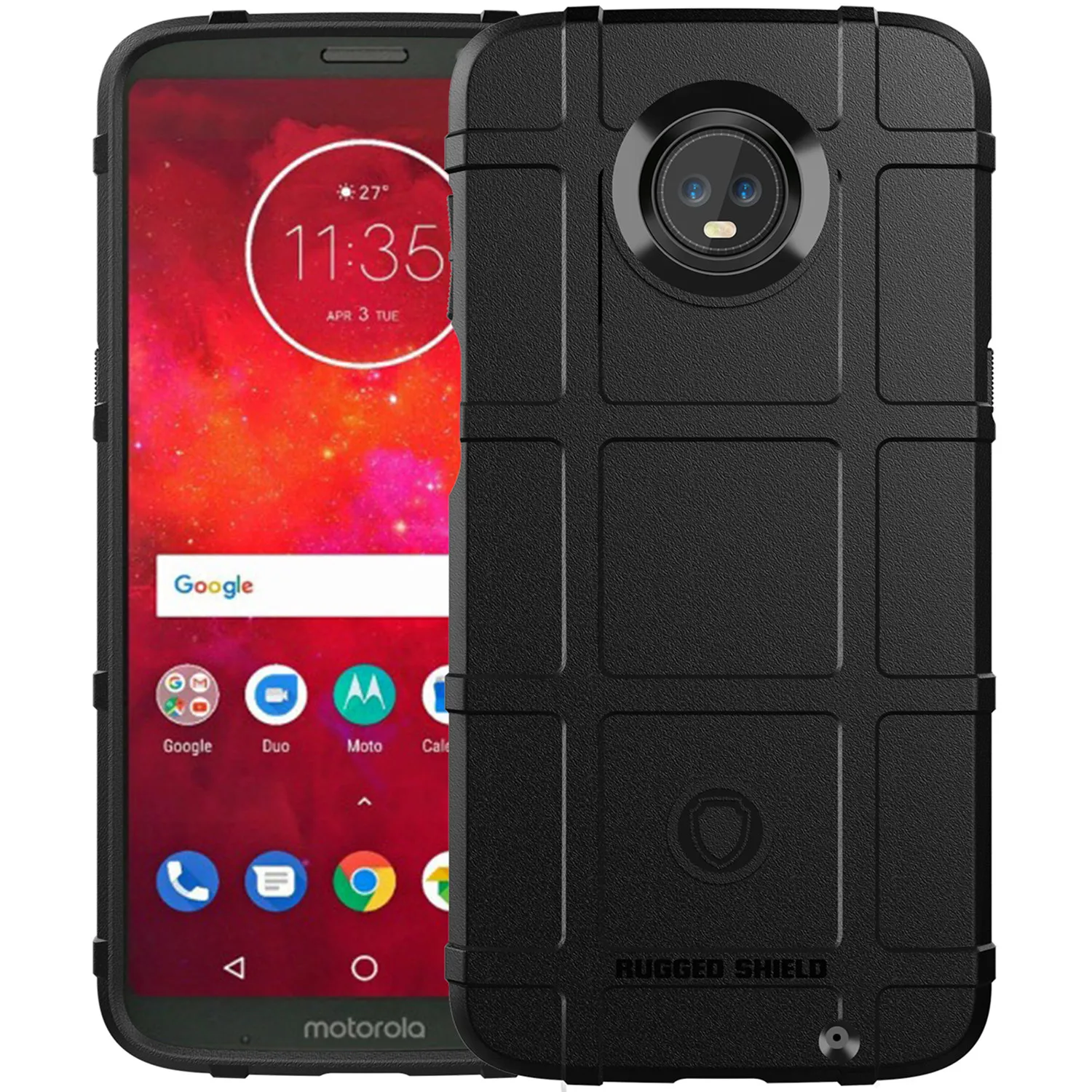 Heavy Duty Soft Shield Silicone Back Cover - Matte Rubber Armor Phone Case
