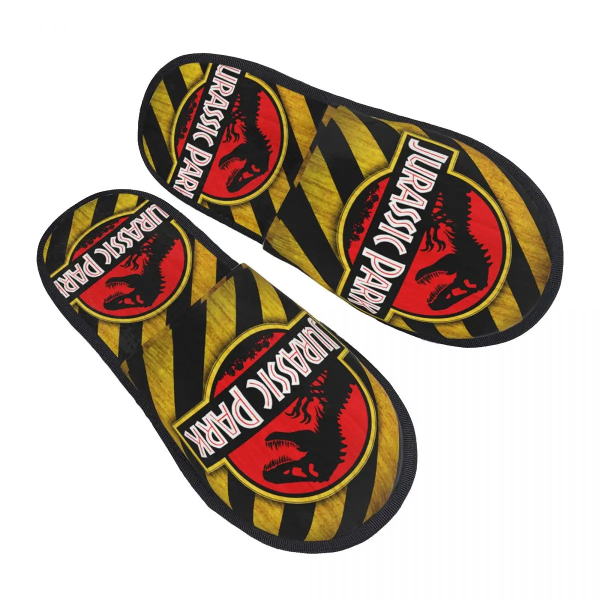 

Print Women Jurassic Park Logo Yellow House Slippers Cozy Warm Giant Dinosaur Memory Foam Fluffy Slipper Indoor Outdoor Shoes