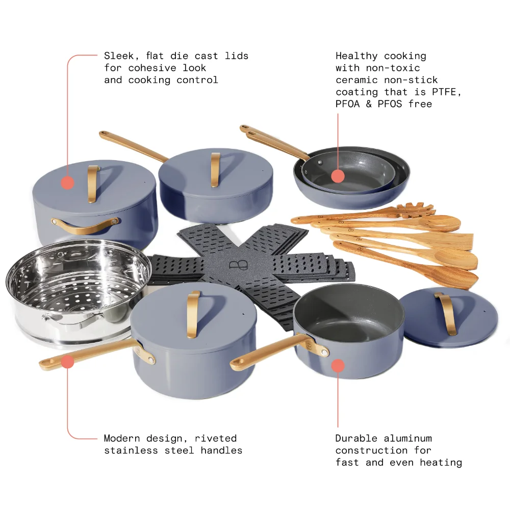 Beautiful 20pc Ceramic Non-Stick Cookware Set – Beautiful™