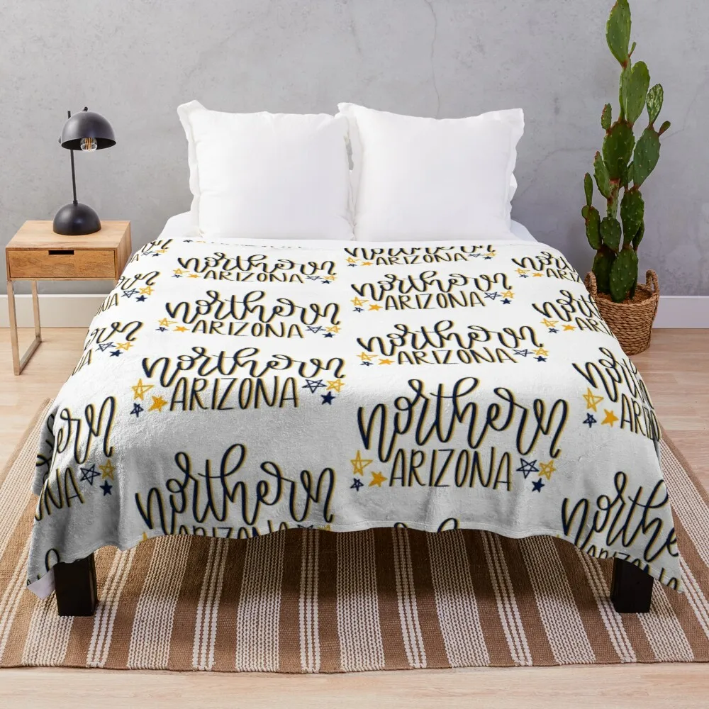 

Northern Arizona (NAU) Star design Throw Blanket Kid'S Blanket Blanket Luxury Fleece Flannel
