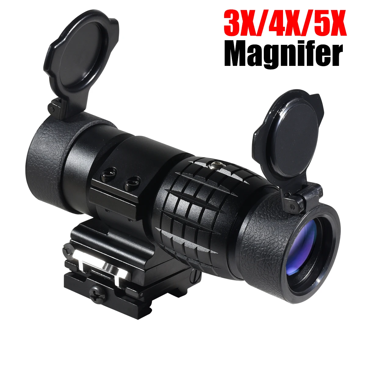 Tactical 3X Magnifier Optics Sight Flip-up Mount 553 558 Red Green Dot Sights for 20mm Rail Hunting Firearms Airsoft