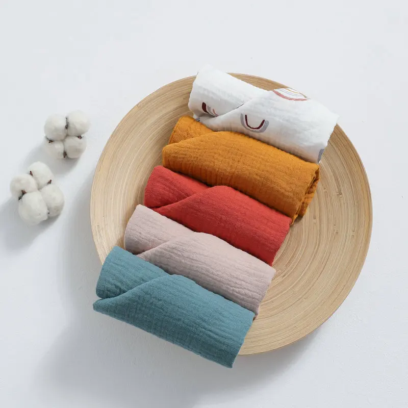 3/5pcs Baby Feeding Towel Soft 4 Layer Gauze Bath Towel Newborn Saliva Towel Burp Cloth Handkerchief Newborn Face Towel Bibs