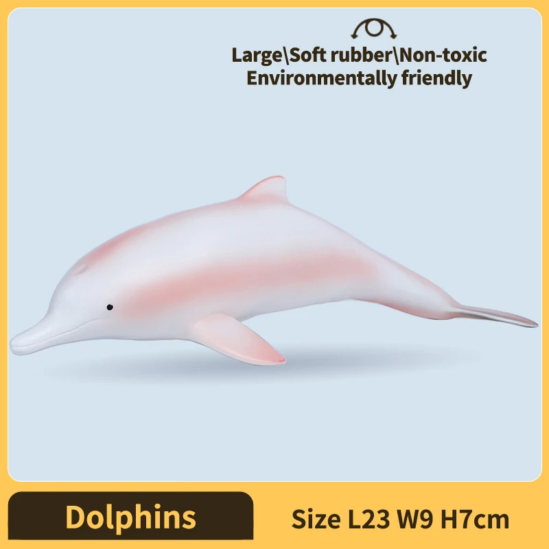 Realistic Soft Rubber Sea Animal Whale and Shark Toys for Kids - Perfect for Bath and Beach Fun
