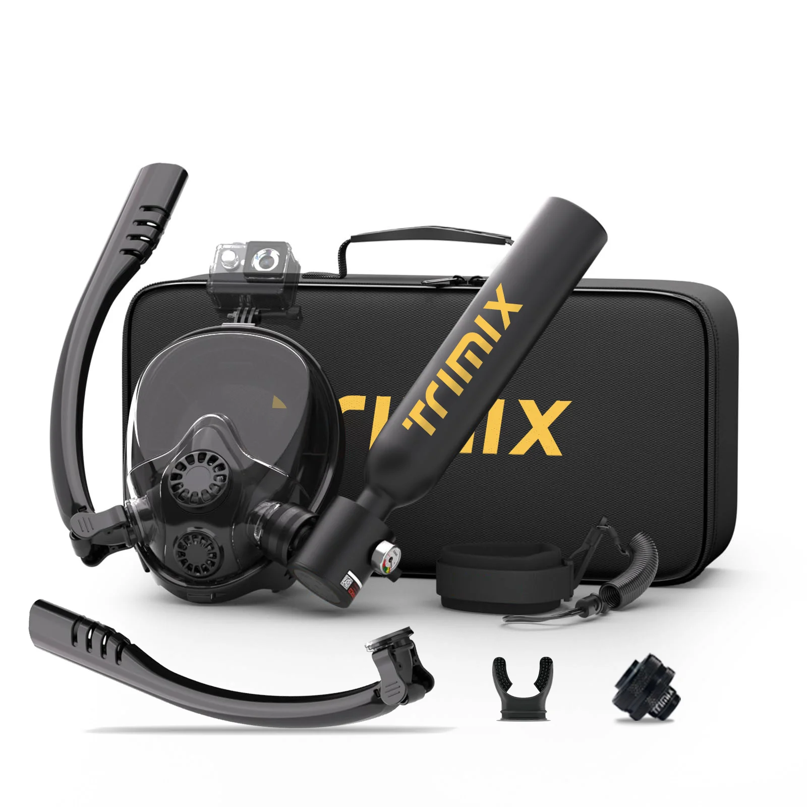TRIMIX Mini Scuba Lung Tank 0.5L, Snorkeling Mask Support Up to 10 Minutes Underwater Breathe 5 Meter Depth