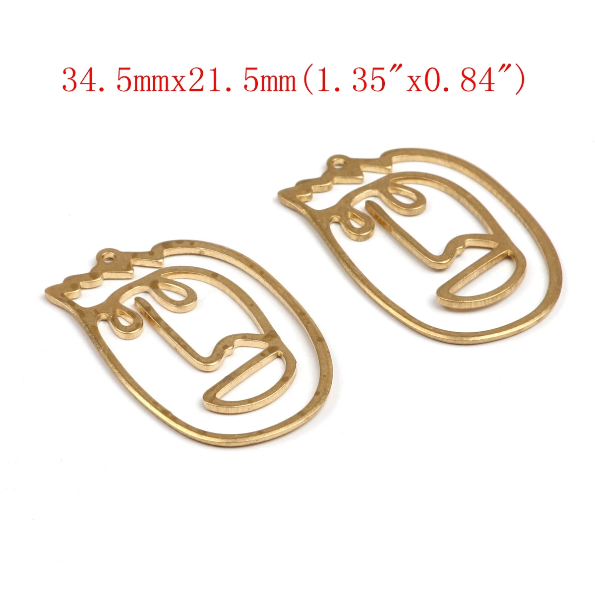 Gehämmerte Messing Charms, Gesichts verbinder, Befunde Zubehör für DIY Ohrringe Halskette Armband DIY Herstellung, Schmuck zubehör – Detail 9