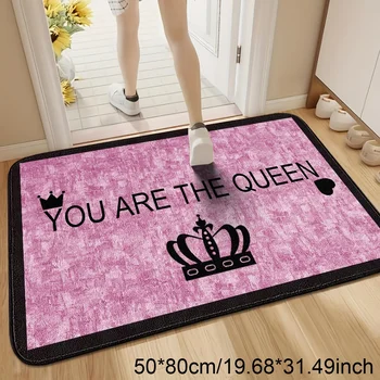 Pink Crown Accent Rug 1