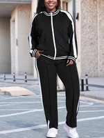 Wmstar femmes survêtement 2 pièces ensembles grande taille Jogging en gros à manches longues chemises pantalons décontracté sportif correspondant survêtement 5